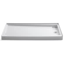 Groove 60" x 32" Shower Pan with Right Drain