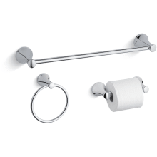 18" Towel Bar, Towel Ring and Tissue Holder