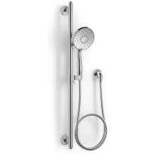 Forte 2.5 GPM Multi-Function Handshower Kit with MasterClean and Katalyst - Includes Slidebar, Hose, and Wall Supply
