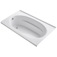 Windward Collection 72" Drop In Three Wall Alcove Soaking Bath Tub with Left Hand Drain
