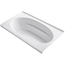 Windward Collection 72" Drop In Three Wall Alcove Soaking Bath Tub with Right Hand Drain