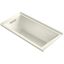 Underscore 60" Soaking Tub with Left Drain and Bask Heating Technology