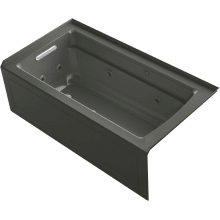 Archer 60" Three Wall Alcove Acrylic Air/Whirlpool Tub with Left Drain and Overflow - Comfort Depth Design