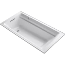 Archer 72" Drop In Acrylic Air Tub with Reversible Drain and Overflow - Comfort Depth Design