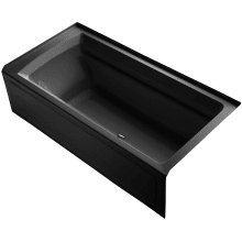 Archer 72" Three Wall Alcove Acrylic Air Tub with Right Drain and Overflow - Comfort Depth Design and Bask Heated Surface Technology