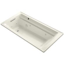 Archer 72" Drop-In Jetted Whirlpool Bath Tub - Reversible Drain