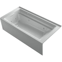 Archer 72" Three Wall Alcove Acrylic Air / Whirlpool Tub with Left Drain and Overflow