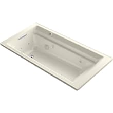 Archer 72" Drop In Acrylic Air / Whirlpool Tub with Reversible Drain and Overflow