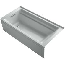 Archer 72" Alcove Soaking Bath Tub with Bask Heating and Left Drain