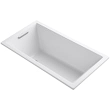 Underscore Collection 60" Drop In or Undermount Soaking Bath Tub with Slotted Overflow
