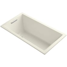Underscore Collection 60" Drop In or Undermount Soaking Bath Tub with Slotted Overflow