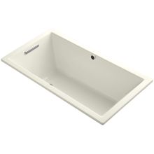 Underscore 60" Soaking Tub with Reversible Drain and Bask Heating Technology