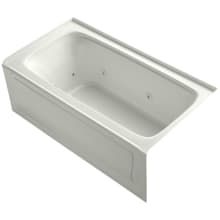 Bancroft 60" Three Wall Alcove Acrylic Soaking Tub with Right Drain and Overflow