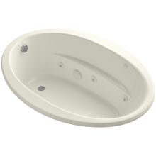 Sunward Collection 60" Drop In Jetted Whirlpool Bath Tub with Reversible Drain