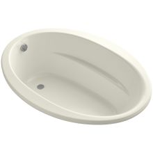 Sunward Collection 60" Drop In Soaking Bath Tub with Reversible Drain