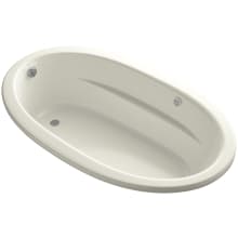Sunward 72" Drop In Acrylic Air Tub with Reversible Drain and Overflow