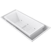 Sok Collection 103-3/4" Drop In Whirlpool Bath Tub for Two with Center Drain and Chromatherapy