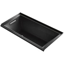 Underscore Rectangle 60" Three Wall Alcove Acrylic Air Tub with Left Drain and Overflow