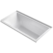 Underscore Rectangle 60" Three Wall Alcove Acrylic Air Tub with Right Drain and Overflow