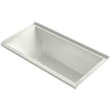 Underscore Rectangle 60" Three Wall Alcove Acrylic Air Tub with Right Drain and Overflow