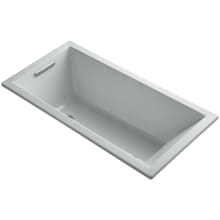 Underscore Rectangle 60" Drop In Acrylic Air Tub with Reversible Drain and Overflow