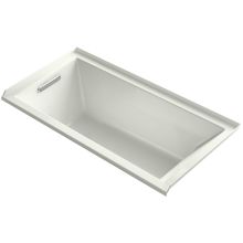 Underscore 60" Soaking Tub with Left Drain, Bask Heating, and VibrAcoustic Technology