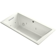Underscore Rectangle 60" Drop In Acrylic Air / Whirlpool Tub with Reversible Drain and Overflow