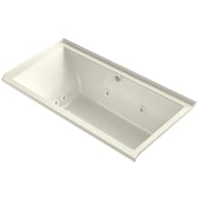 Underscore Rectangle 60" Three Wall Alcove Acrylic Air / Whirlpool Tub with Right Drain and Overflow