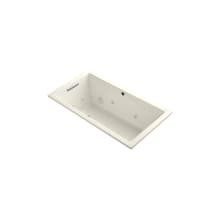 Underscore 60" Drop In, Undermount Acrylic Experience Tub with Left, Reversible, Right Drain and Overflow