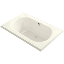 Memoirs 66" Drop In Acrylic Air Tub with Center Drain and Overflow