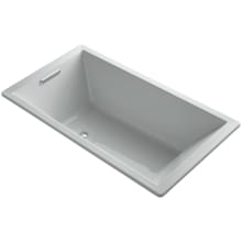 Underscore Rectangle 66" Drop In Acrylic Air Tub with Reversible Drain and Overflow