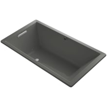 Underscore Rectangle 66" Drop In Acrylic Air Tub with Reversible Drain and Overflow