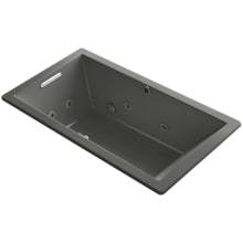 Underscore Rectangle 66" Drop In Acrylic Air / Whirlpool Tub with Reversible Drain and Overflow