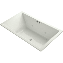 Underscore 72" Drop In, Undermount Acrylic Experience Tub with Center Drain and Overflow