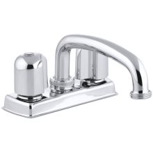 Trend laundry tray faucet with threaded swing spout and metal blade handles