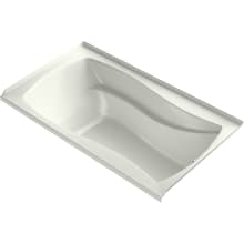 Mariposa 66" Alcove Acrylic Air Tub with Right Drain and Overflow