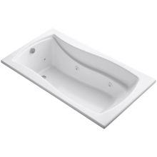 Mariposa Collection 66" Three Wall Alcove Jetted Whirlpool Bath Tub with Right Side Drain