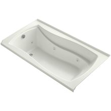 Mariposa Collection 66" Three Wall Alcove Jetted Whirlpool Bath Tub with Left Side Drain