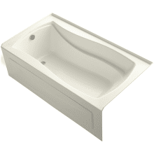 Mariposa 66" Alcove Soaking Bath Tub with Bask Heating and Left Drain