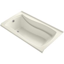 Mariposa 66" Drop In Soaking Bath Tub with Bask Heating and Left Drain