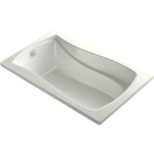 Mariposa 60" Drop In Acrylic Air Tub with Left Drain and Overflow
