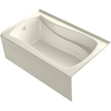Mariposa 60" Alcove Acrylic Air Tub with Left Drain and Overflow