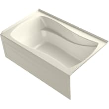 Mariposa 60" Alcove Acrylic Kitchen Sink Tub with Right Drain and Overflow