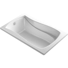 Mariposa 60" Drop In Acrylic Air Tub with Reversible Drain and Overflow