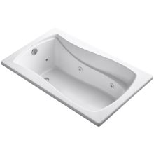 Mariposa Collection 60" Three Wall Alcove Jetted Whirlpool Bath Tub with Reversible Drain