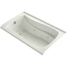 Mariposa Collection 60" Three Wall Alcove Jetted Whirlpool Bath Tub with Left Side Drain