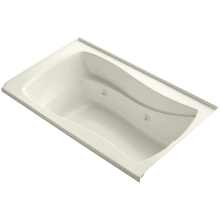 Mariposa Collection 60" Three Wall Alcove Jetted Whirlpool Bath Tub with Right Side Drain
