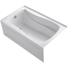 Mariposa Collection 60" Three Wall Alcove Soaking Bath Tub with Left Hand Drain, Apron, Tile Flange and Textured Bottom