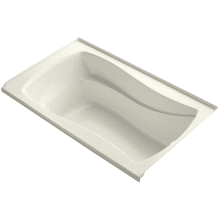 Mariposa Collection 60" Three Wall Alcove Soaking Bath Tub with Right Hand Drain and Textured Bottom