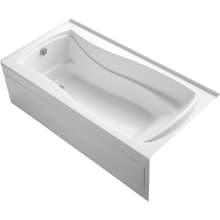 Mariposa 72" Acrylic Air Tub with Left Drain and Overflow
